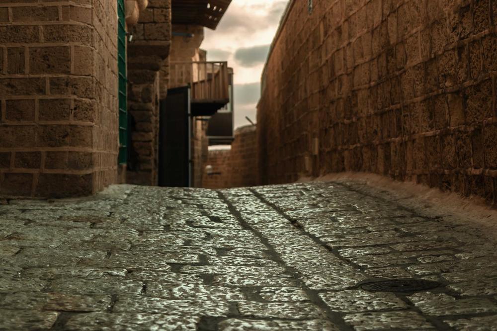 cobblestone road of Jaffa