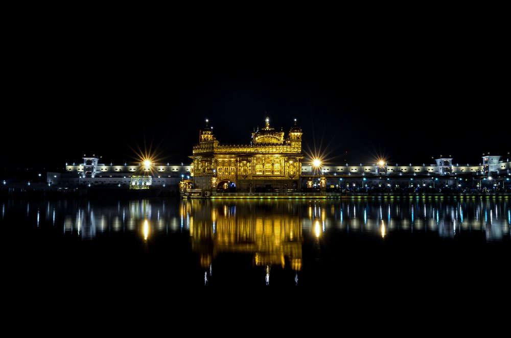 Night View of Golden Temple, Amritsar (India)