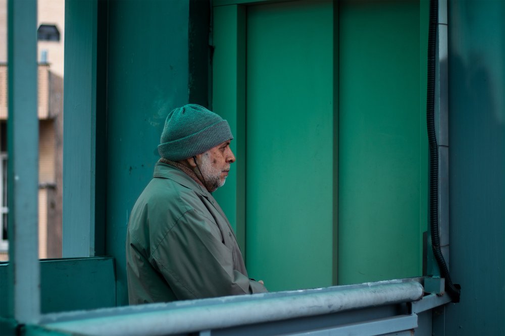 Under a roof of cyan