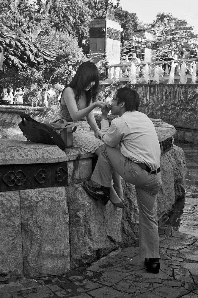 В окружении фонтанов