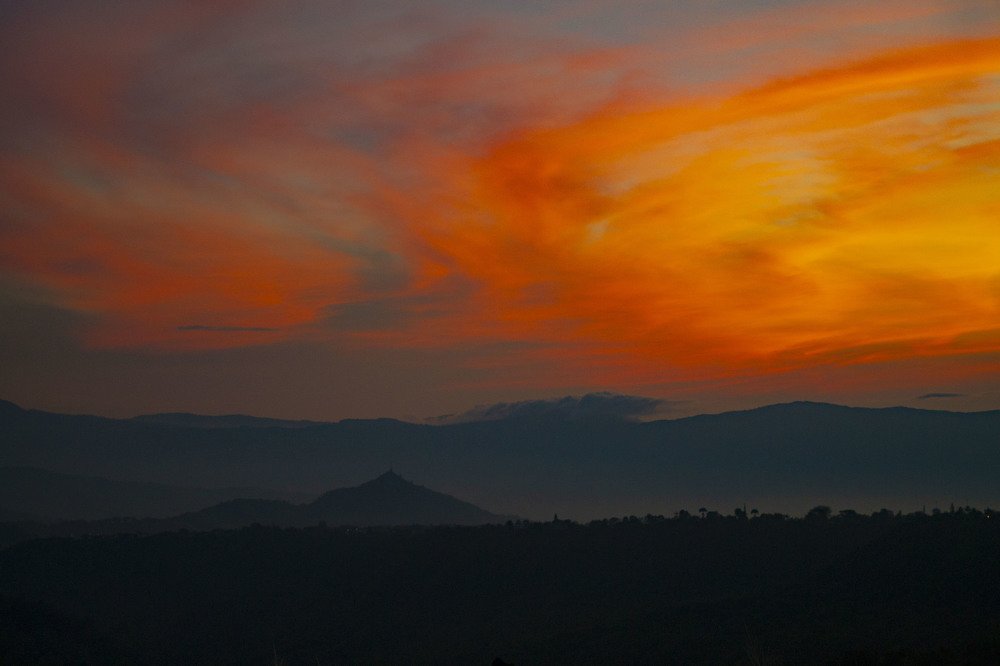 Sunset in theColombian\'s mountains