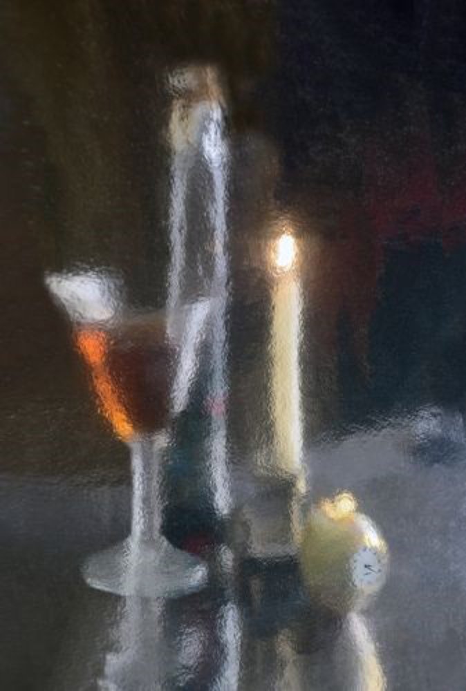 the candle was burning ...