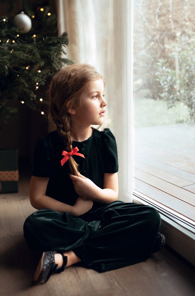 A Girl with a Red Ribbon