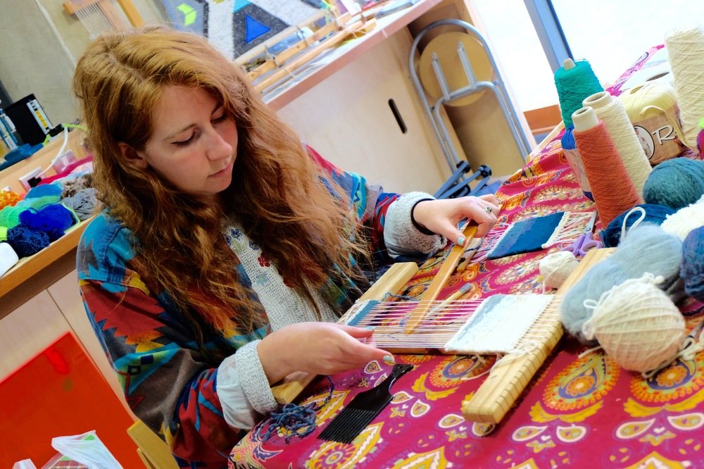 A Weaver at Work