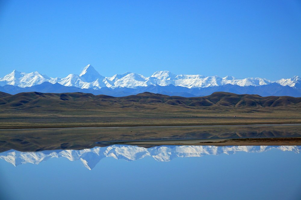 Пик Хан Тенгри и пик Победы. Северный Тянь - Шань. Казахстан.