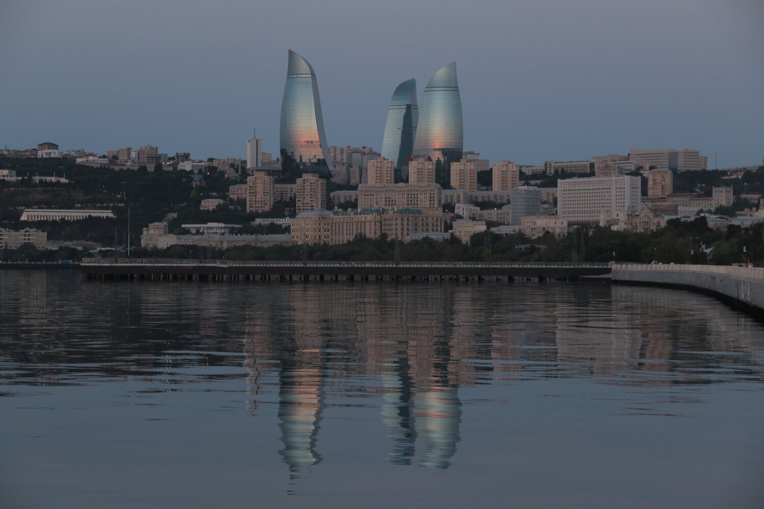 Morning Baku Boulevard year 2017