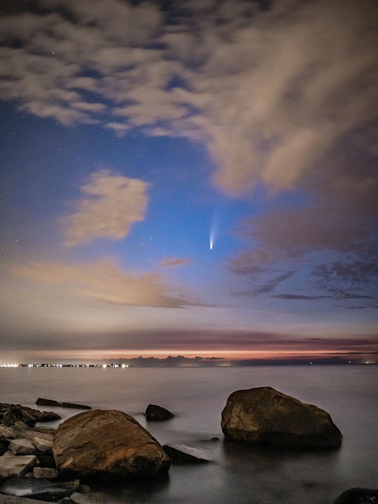 Neowise over Baltic Sea