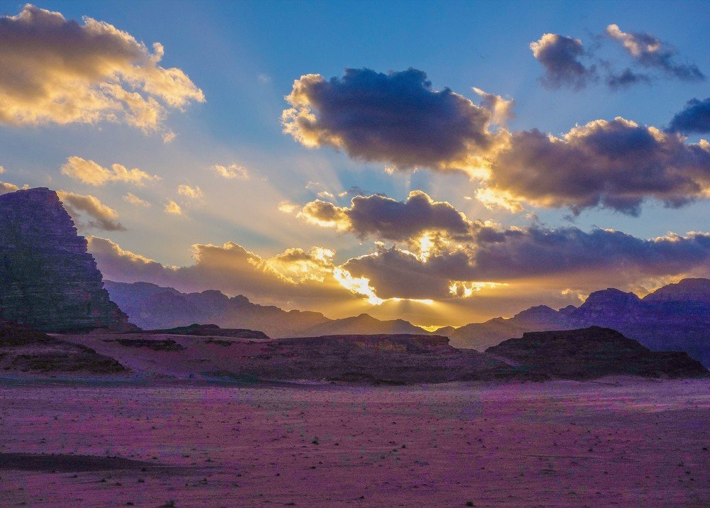 Закат солнца.