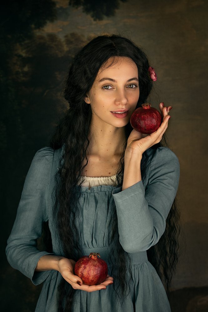 Girl with pomegranate