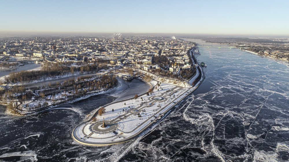 Ярославль. Ледостав на Волге.
