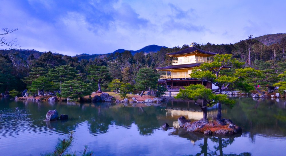 Kinkakuji temple in summer