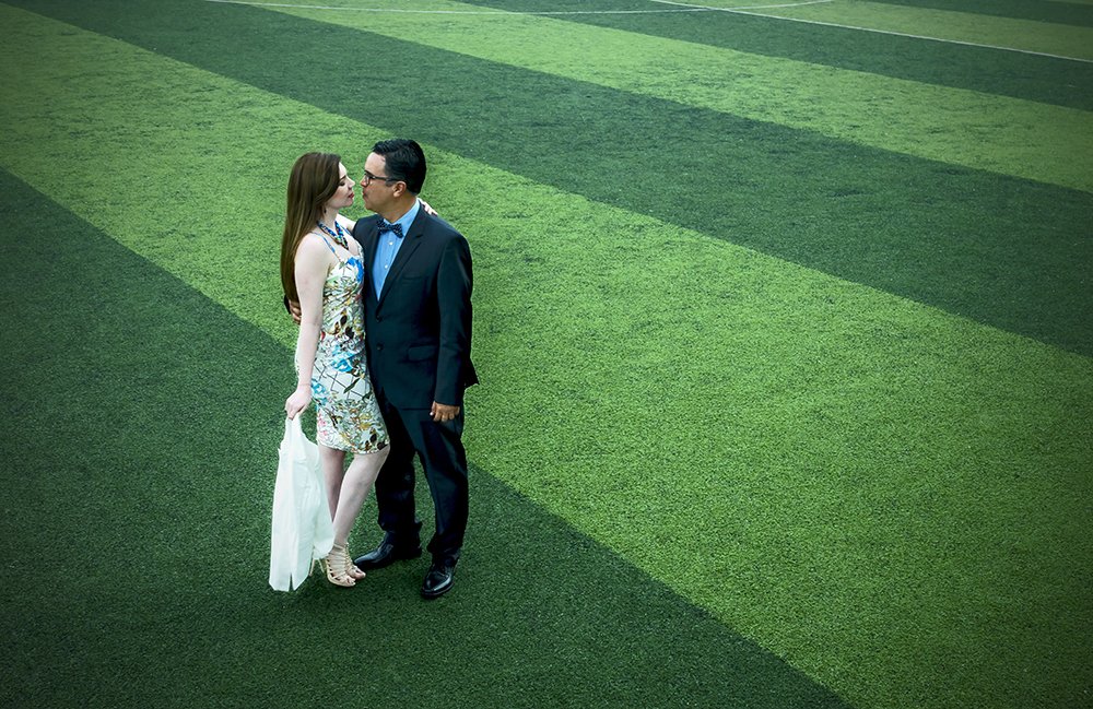 Sesion de fotos de moda en futbol