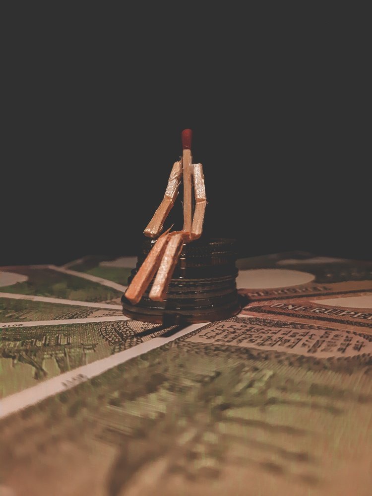 Mobile creative matchstick photography