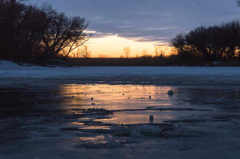 Закат на речке