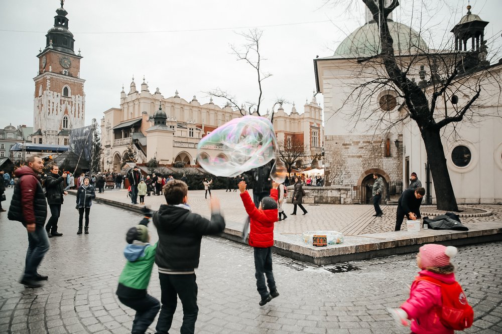 Рождество на улицах Кракова