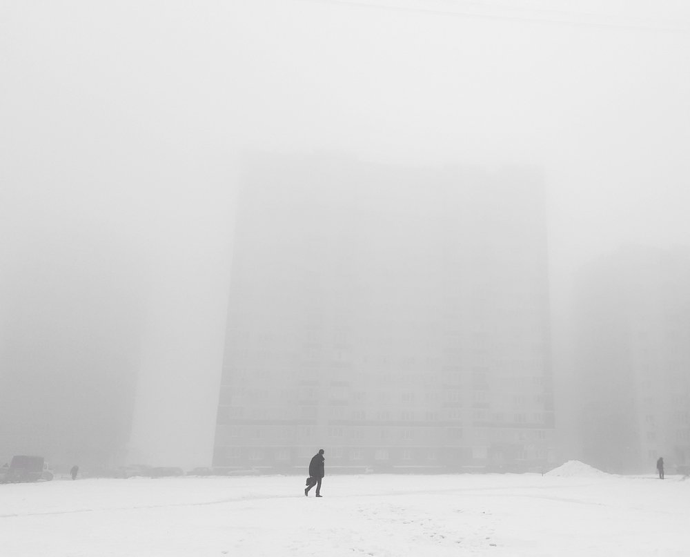 в городе туман