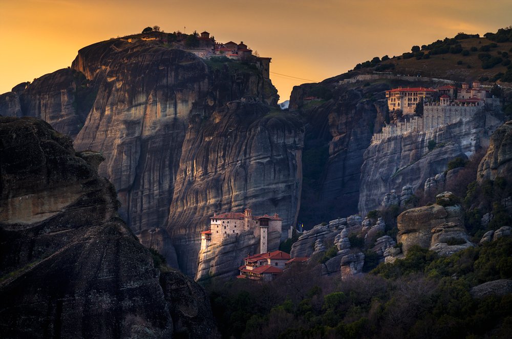 Meteora sunset
