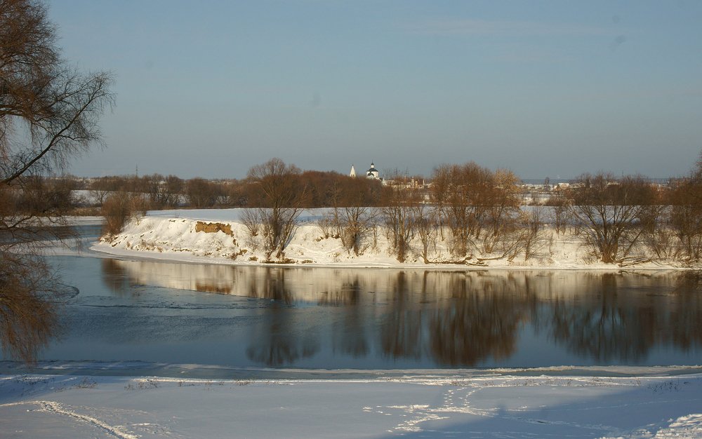 Зимний вечер на окраине Коломны