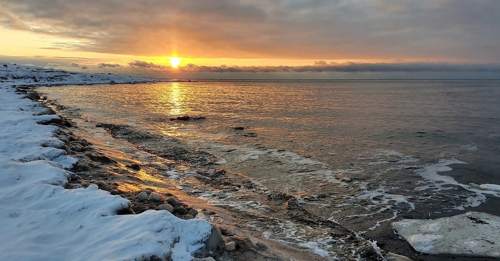 Восход солнца на Белом море