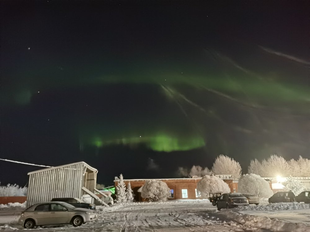 Северное сияние в Карелии