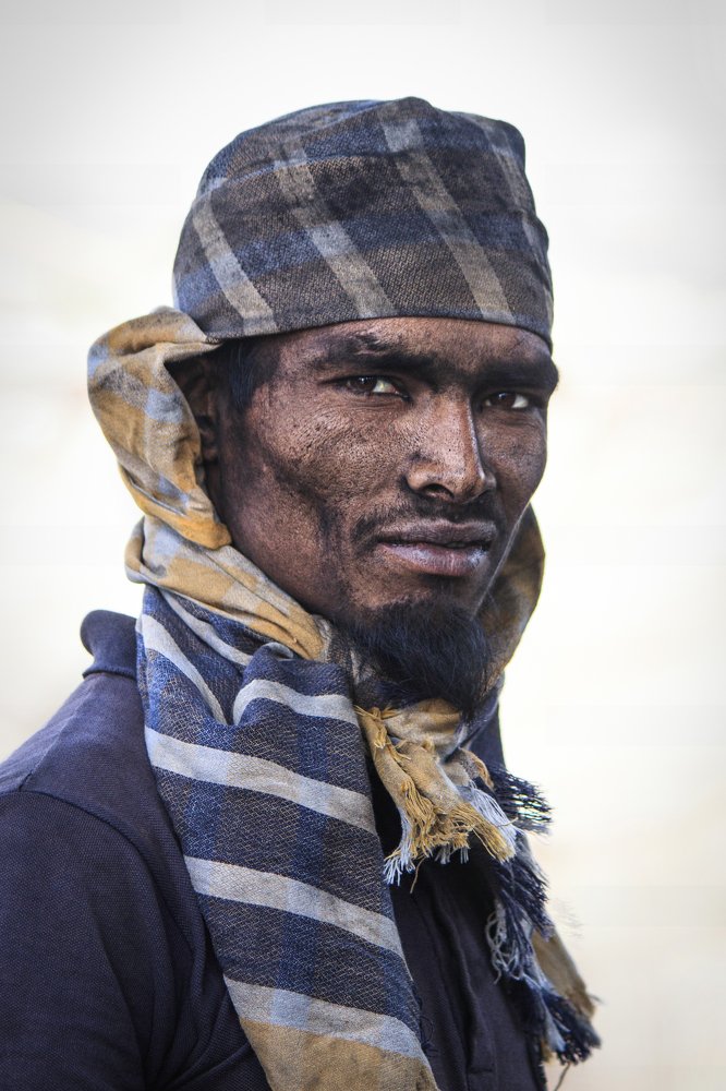 This face a female coal worker