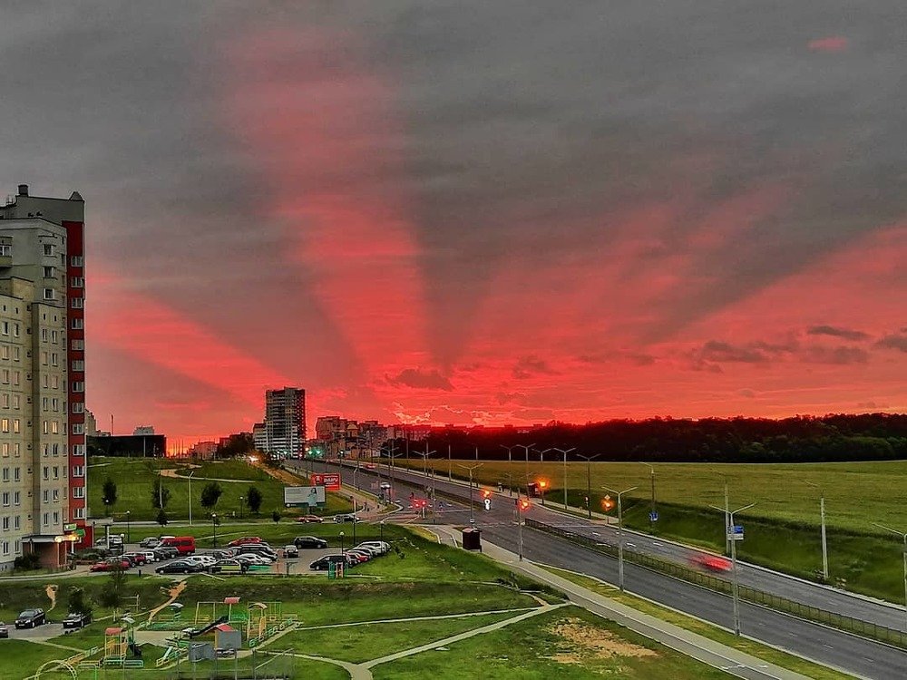 red sunset
