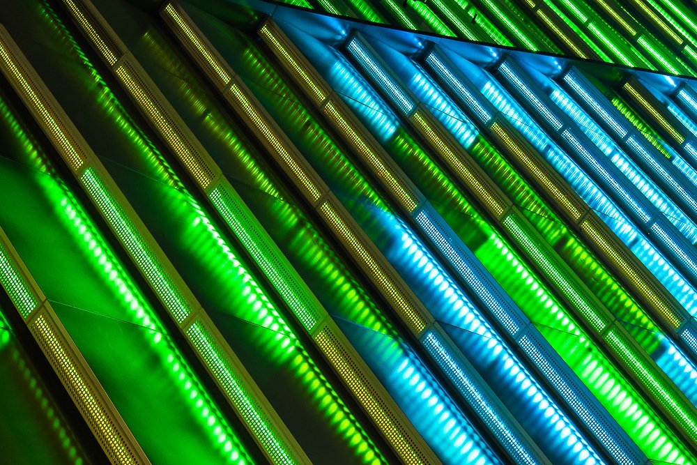Green blue neon light