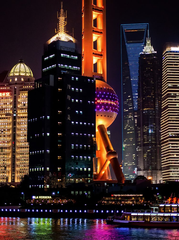 Шанхай. Графика ночи