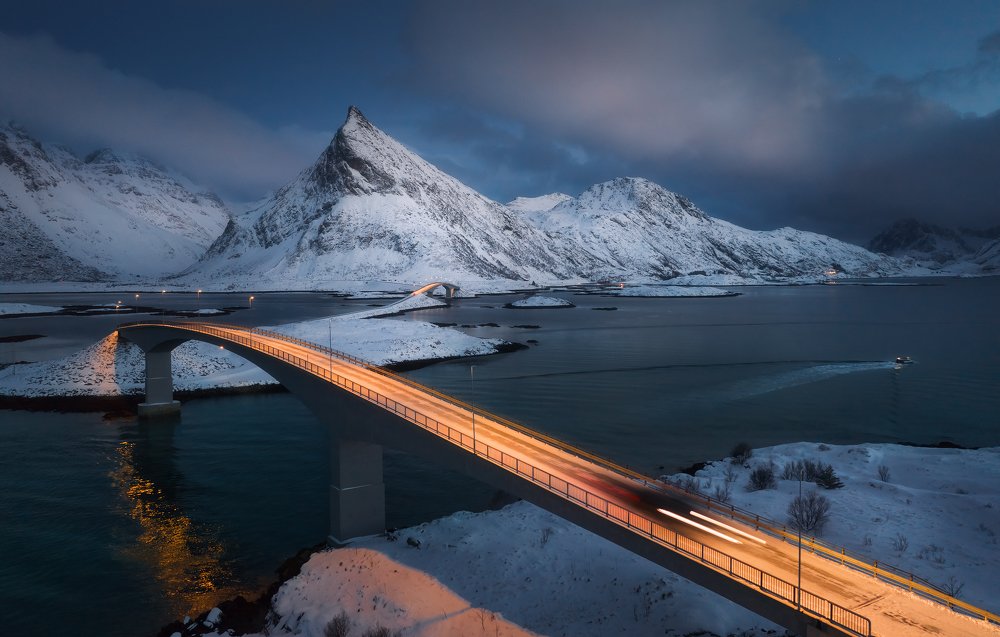 Вечерние мосты Fredvang...
