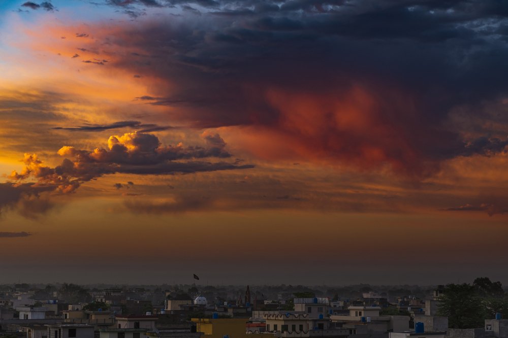 Breathtaking view of Fiery Sunrise