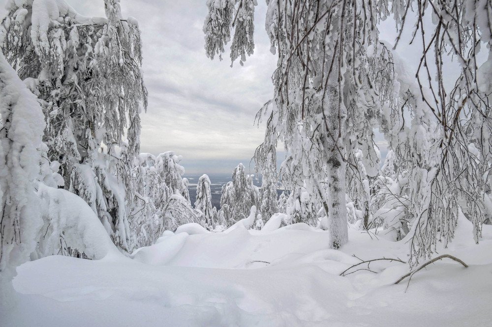 Зима на северном Урале.