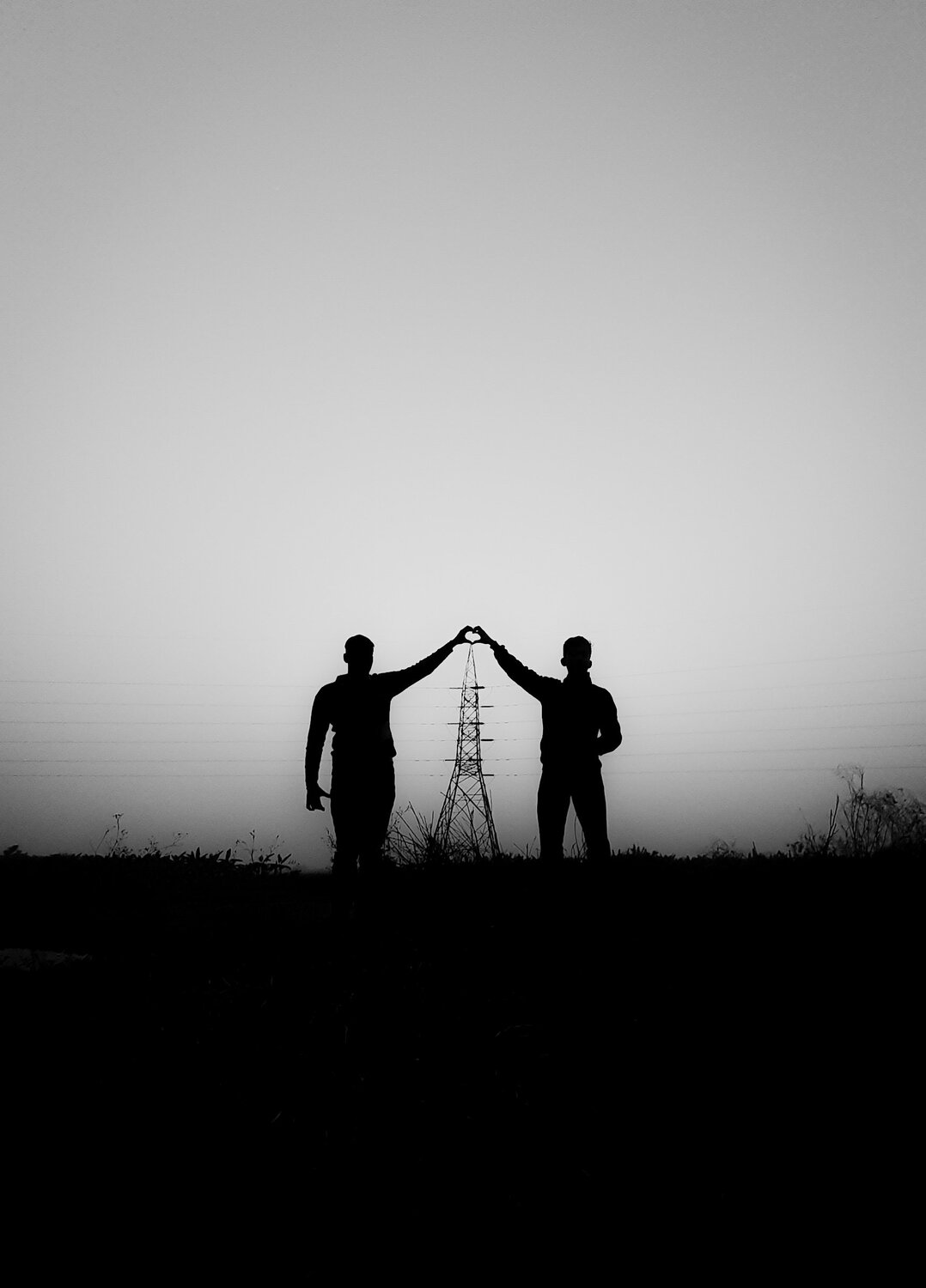 Black and white