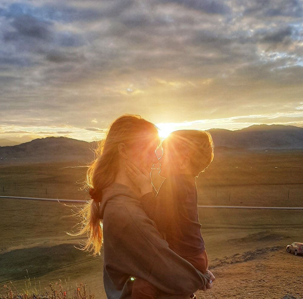 Закат в степи