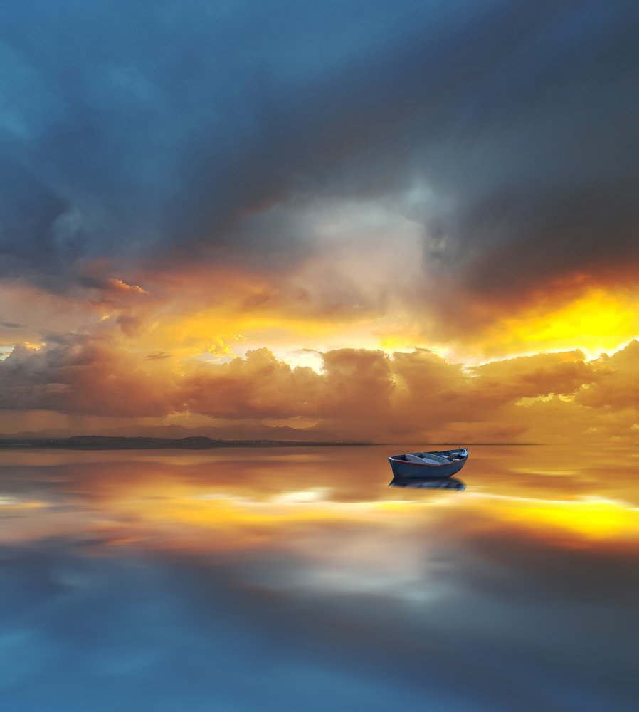 Landscape with boat