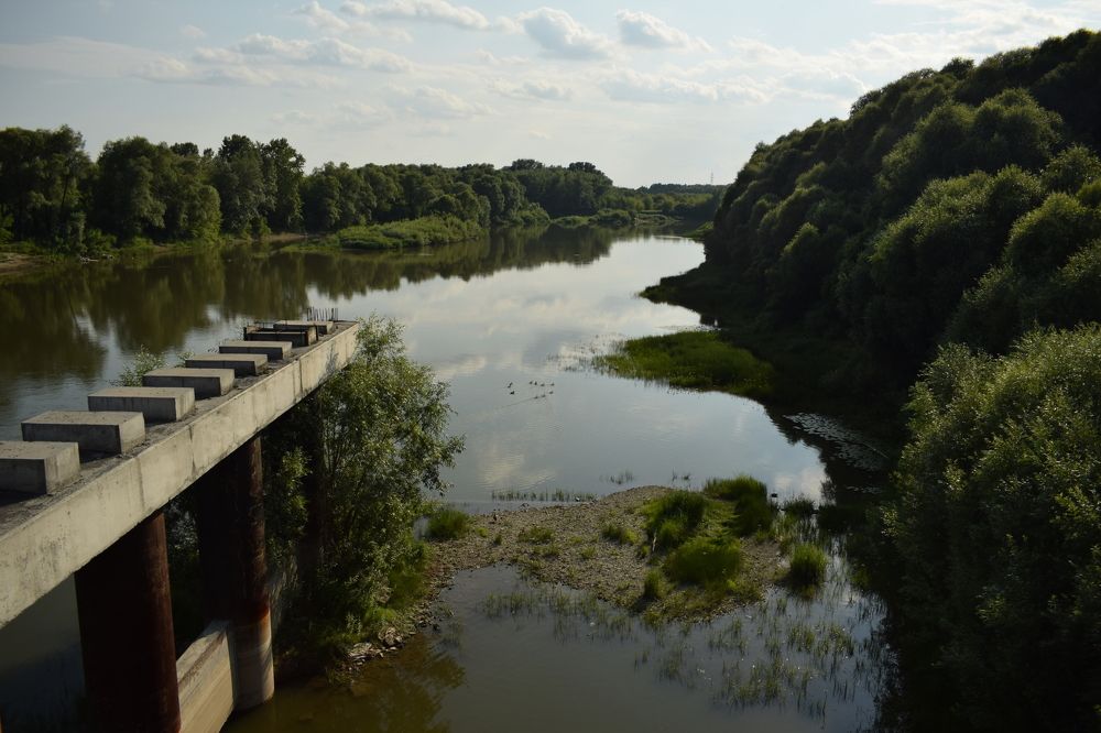 Вид с моста на Разъезде Иня