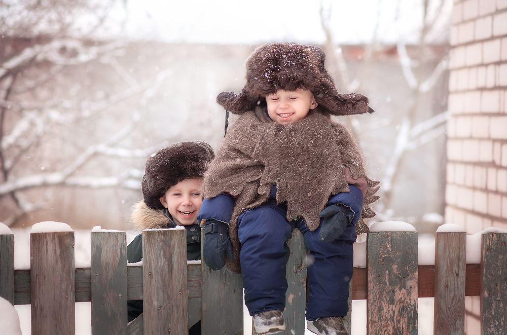 братья в деревне