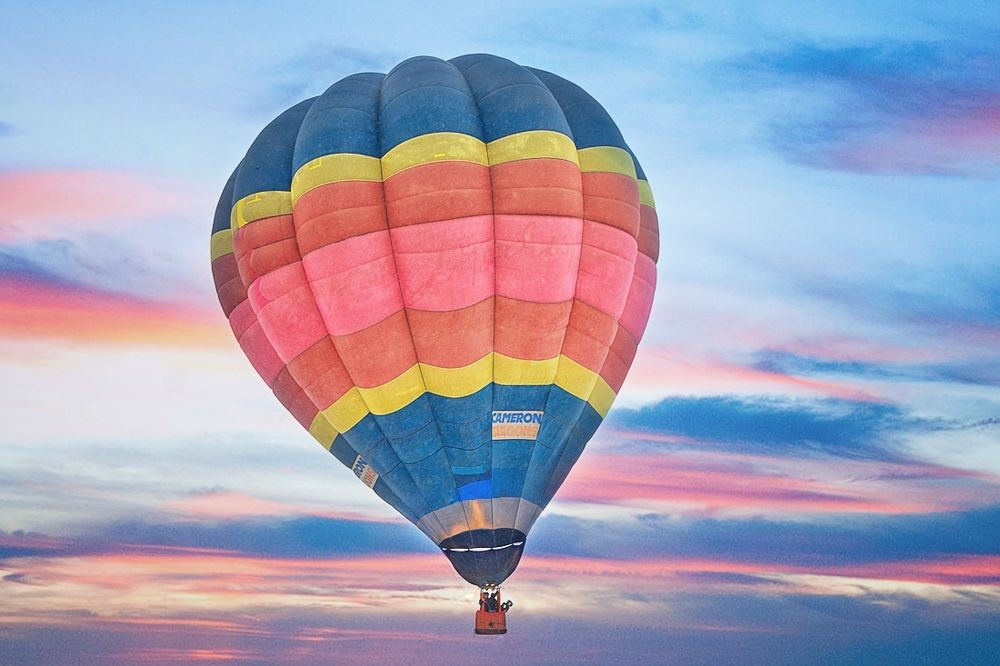 на воздушном шаре