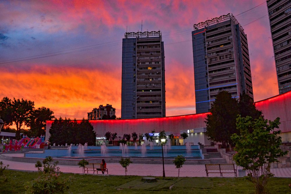 Волшебный закат в Ташкенте.