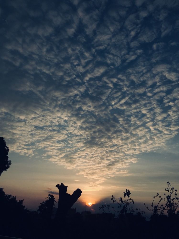 Zigzag Clouds with Sunset