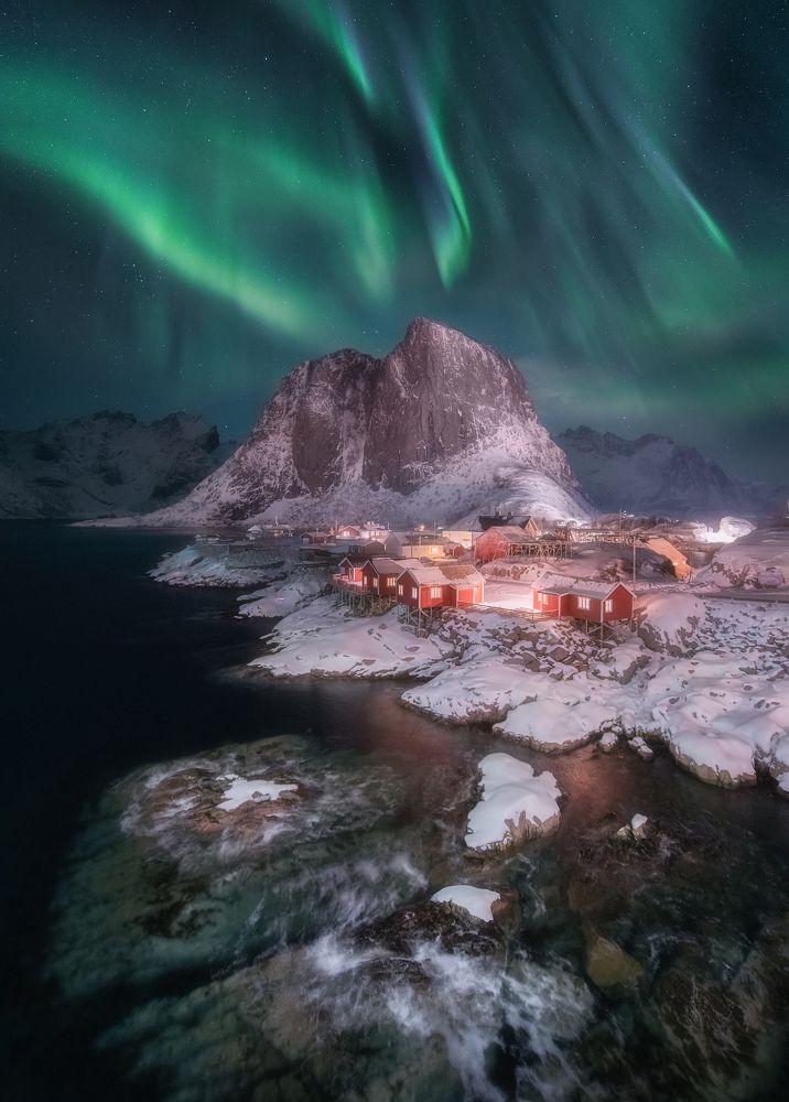 Ночной Hamnøy...