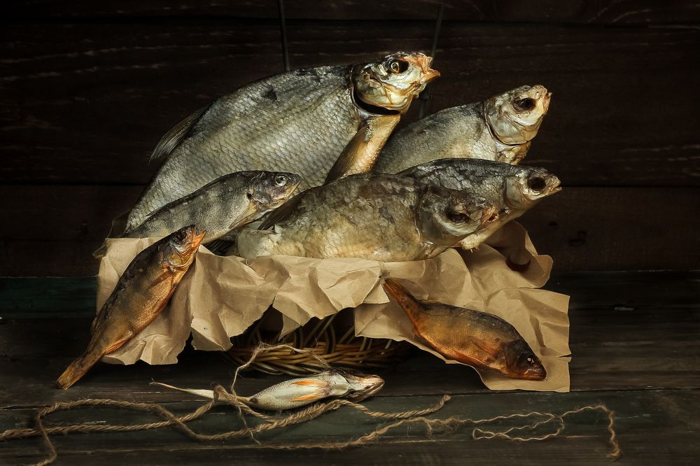 Натюрморт с рыбой.