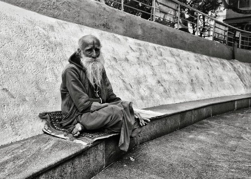 Peaceful and kind one monk