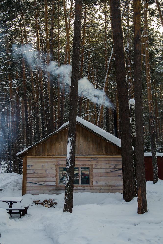 Зима в Сибири.