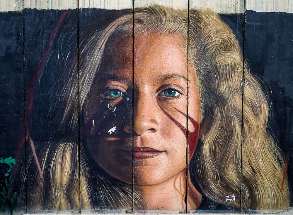 Street art on the Separating wall. Palestinian side. Bethlehem.