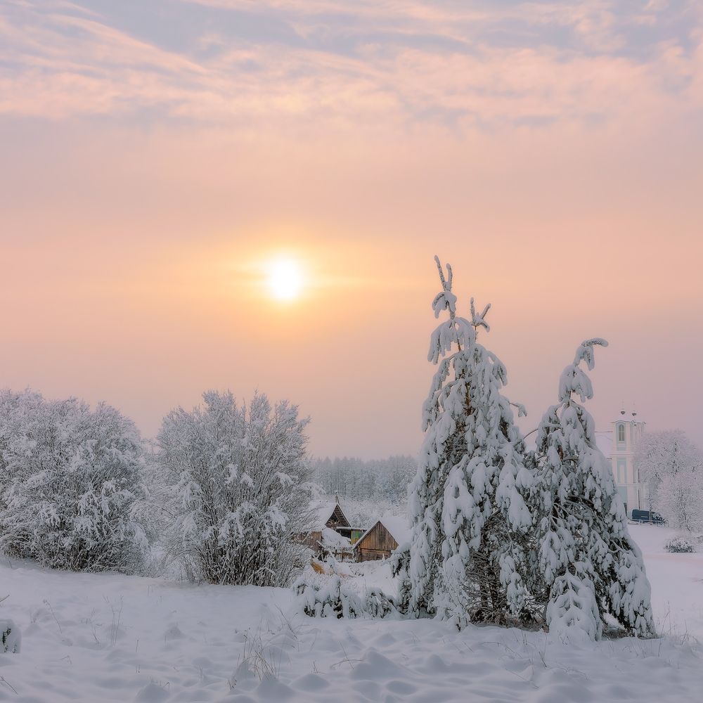 Сказочная зима в деревне