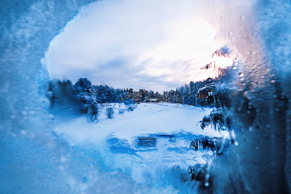 Пейзаж через иней