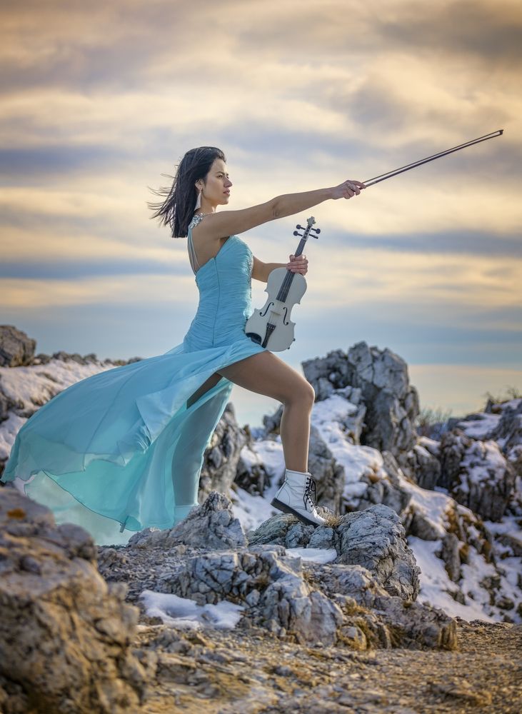 Tanya with her violin