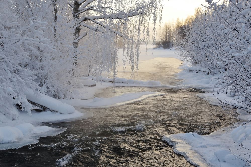 Морозный закат.