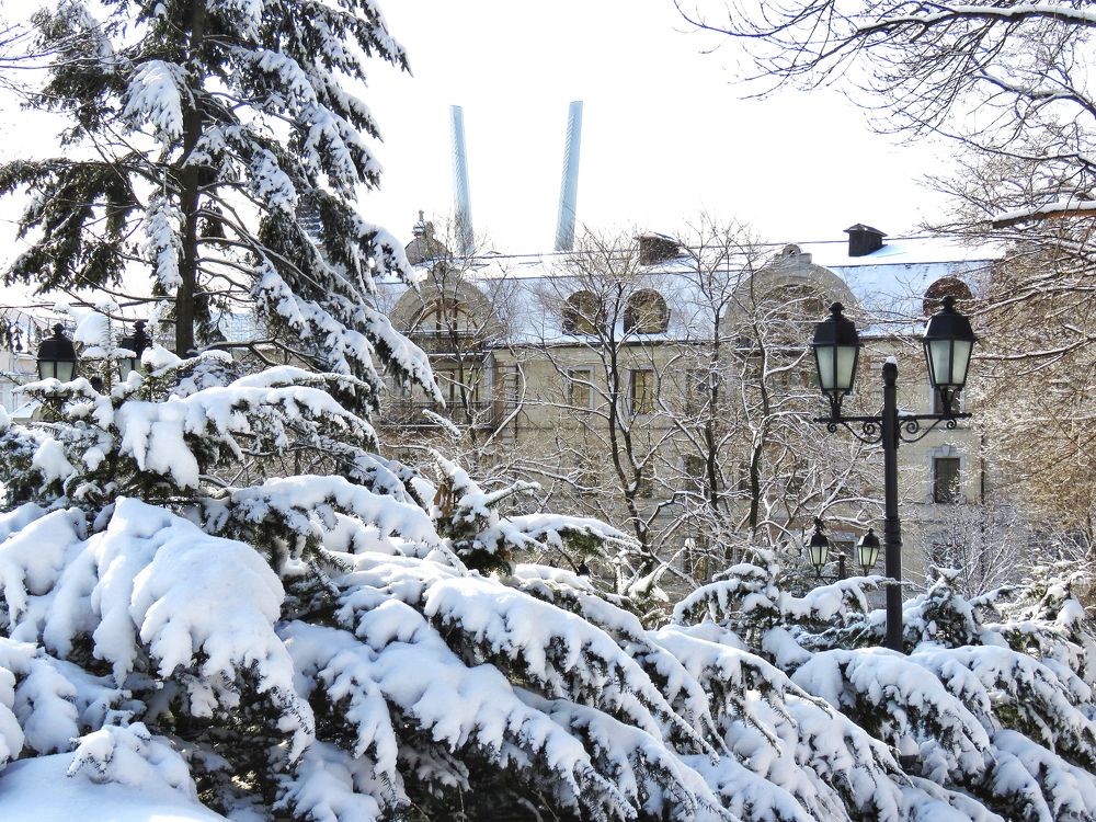 В городе снег