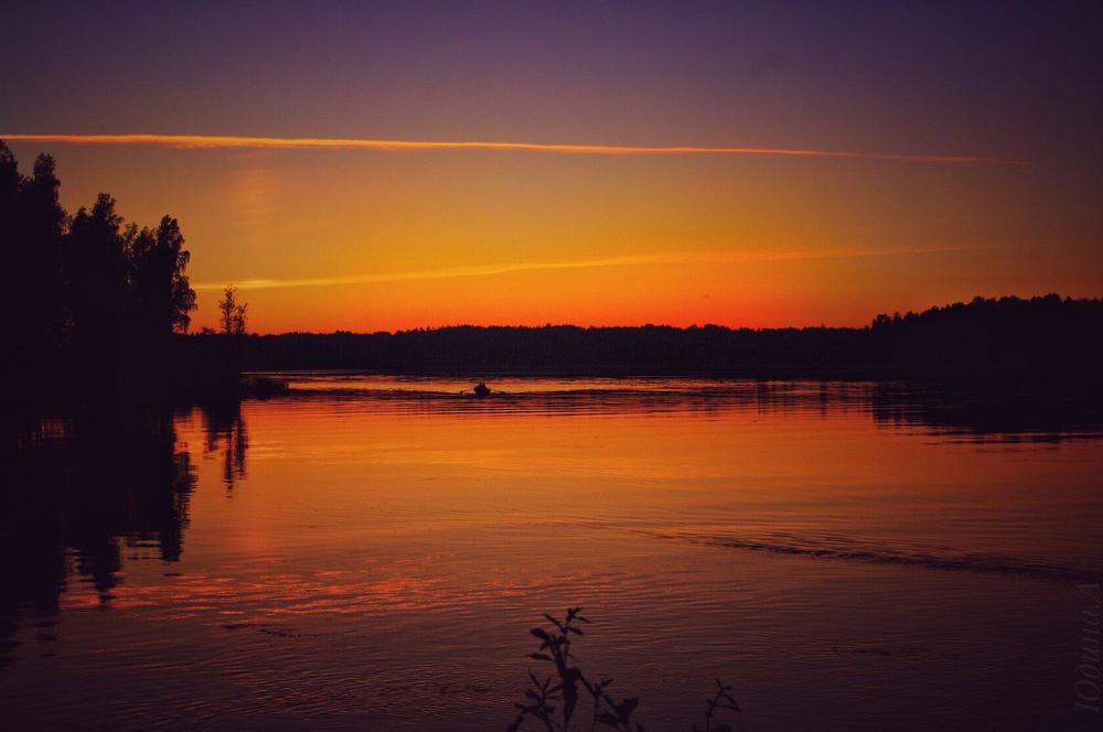 Закат над Вуоксой